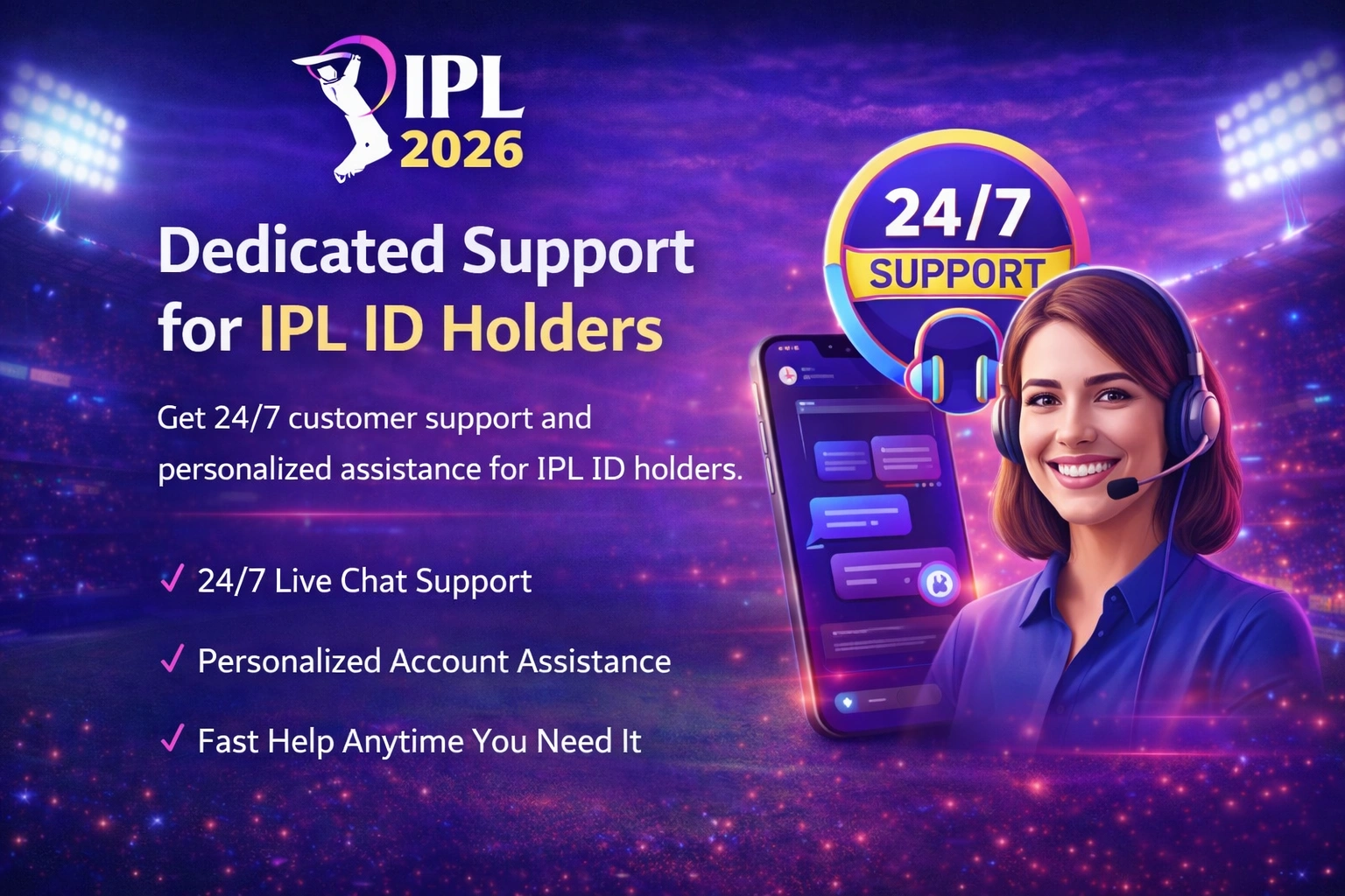 Dedicated Support for IPL ID Holders IPL Cricket Betting