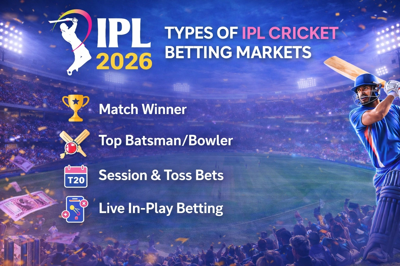 Types of IPL Cricket Betting Markets 2026