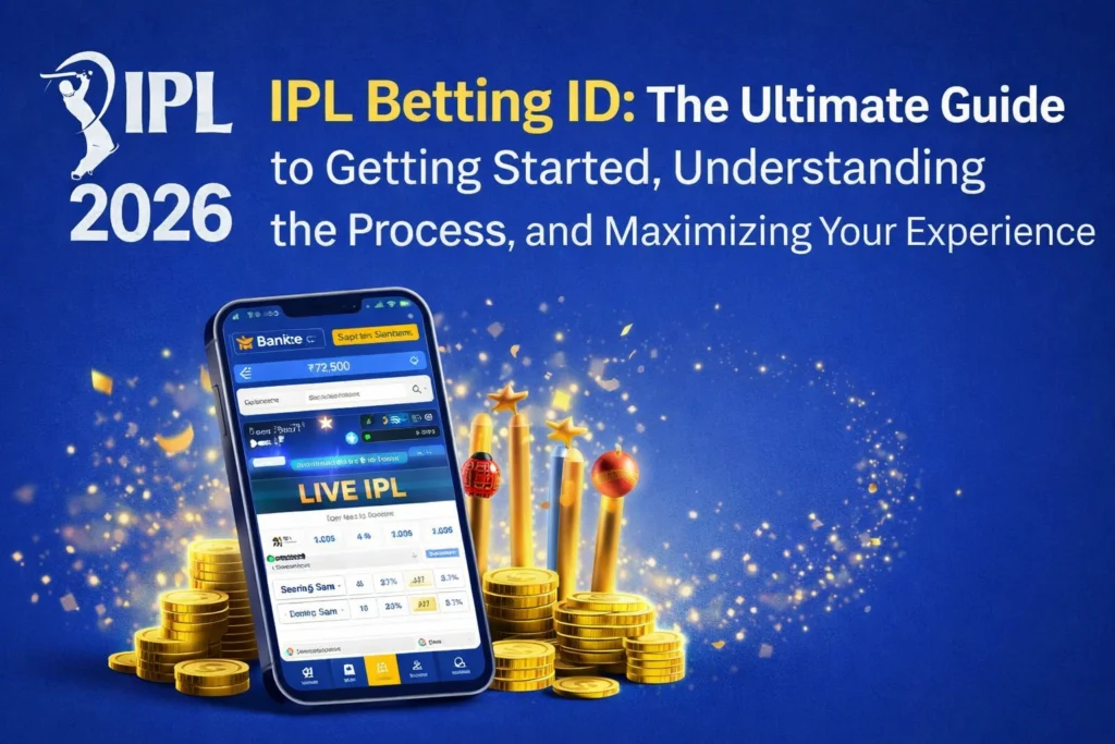 IPL Betting ID 2026 guide with IPL logo and live betting interface illustration