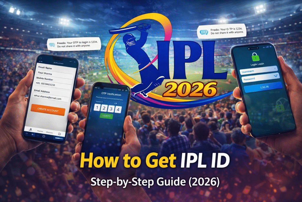 How to get IPL ID 2026 step by step with IPL logo and registration process